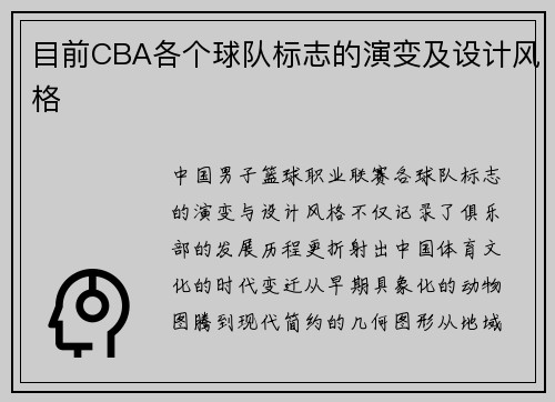 目前CBA各个球队标志的演变及设计风格